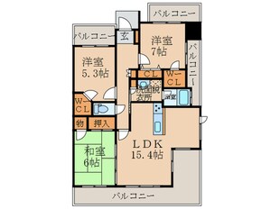 ｻﾝｸﾞﾚｰﾄ博多駅東ﾘﾊﾞｰｼﾞｭ(703)の物件間取画像